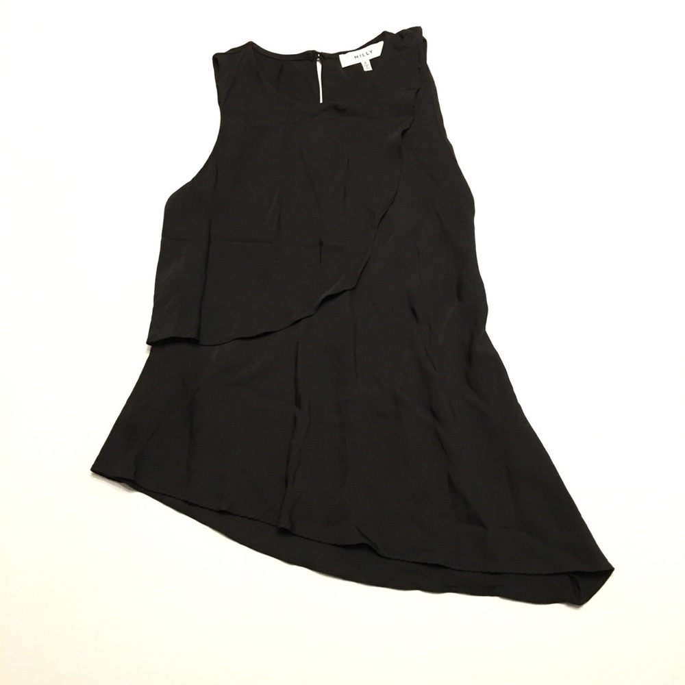 Milly Black Sleeveless Blouse Size 0